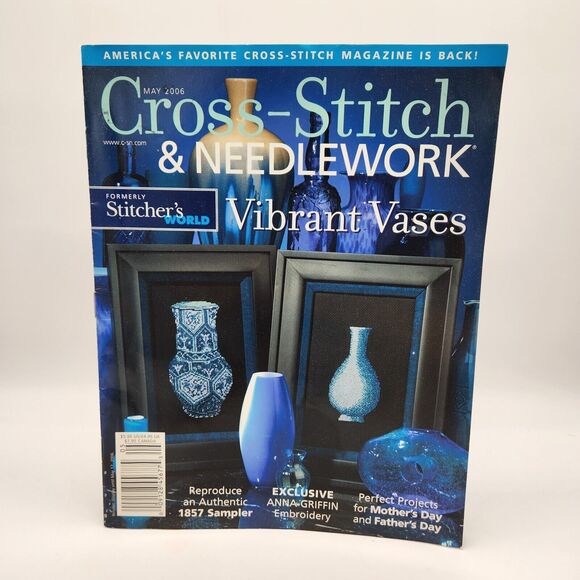 Lot of 5 Cross Stitch Magazines Floral Vases Precious Moments Fish Fireman Etc - Picture 4 of 12